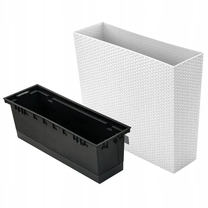 Doniczka podłużna, wysoka RATO Case DRC600T | Biały — 2