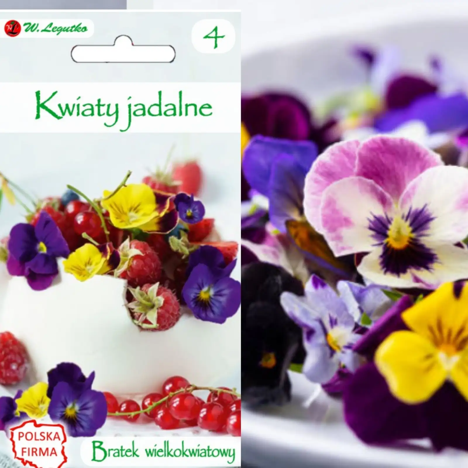 Nasiona Kwiaty jadalne, Bratek wielkokwiatowy 0,5g