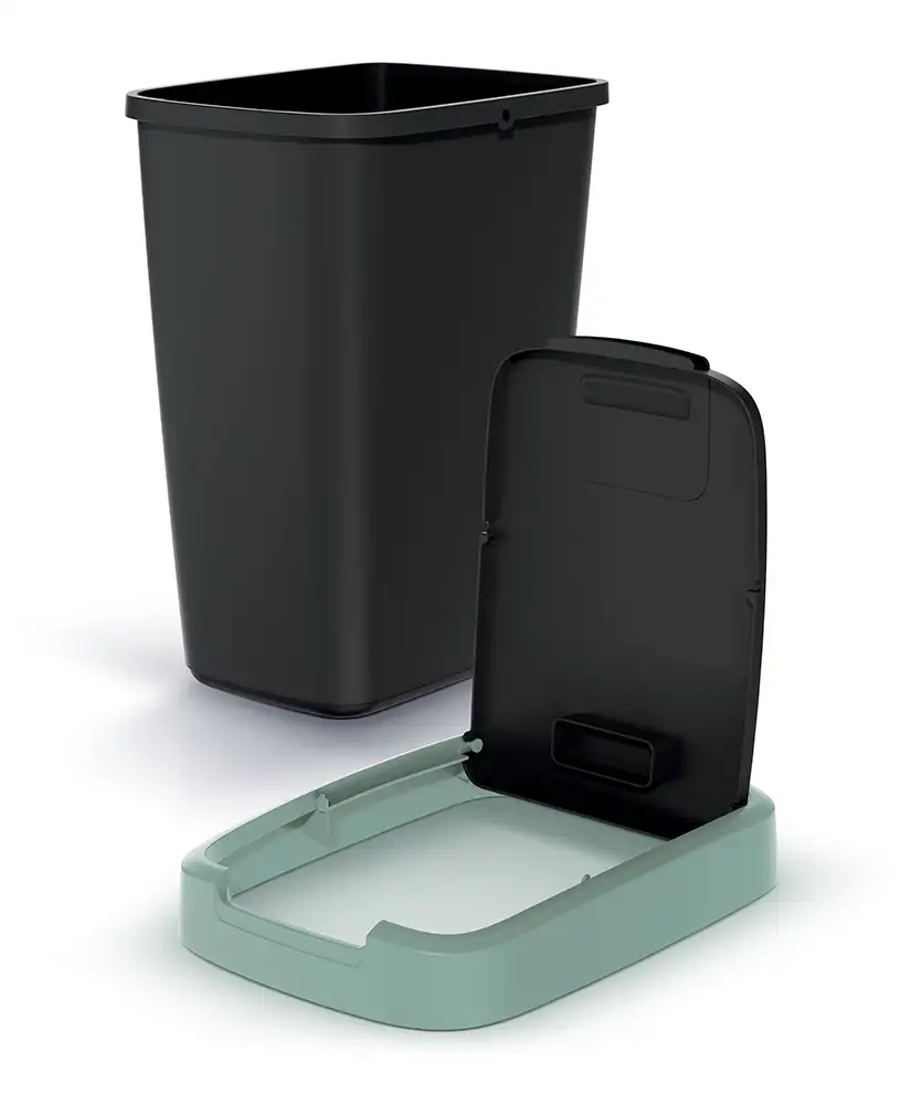 Kosz na śmieci 12L COMPACTA Q jasny żółty | Popielaty — 2