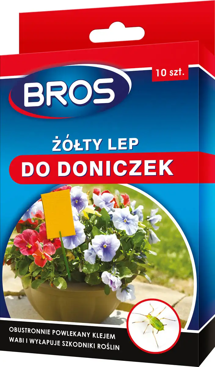 BROS Lep na szkodniki do doniczek żółty 10 szt.