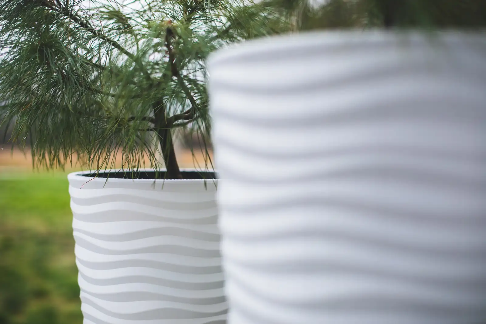 Doniczka okrągła Sahara Dunes Slim 40 | Biały — 12