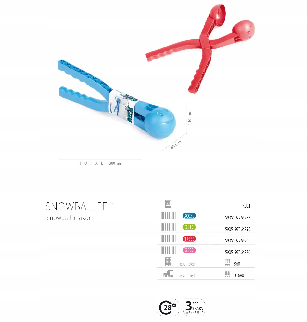 Śnieżkomat do kulek śnieżnych SNOWBALLEE 1 | Zielony — 5