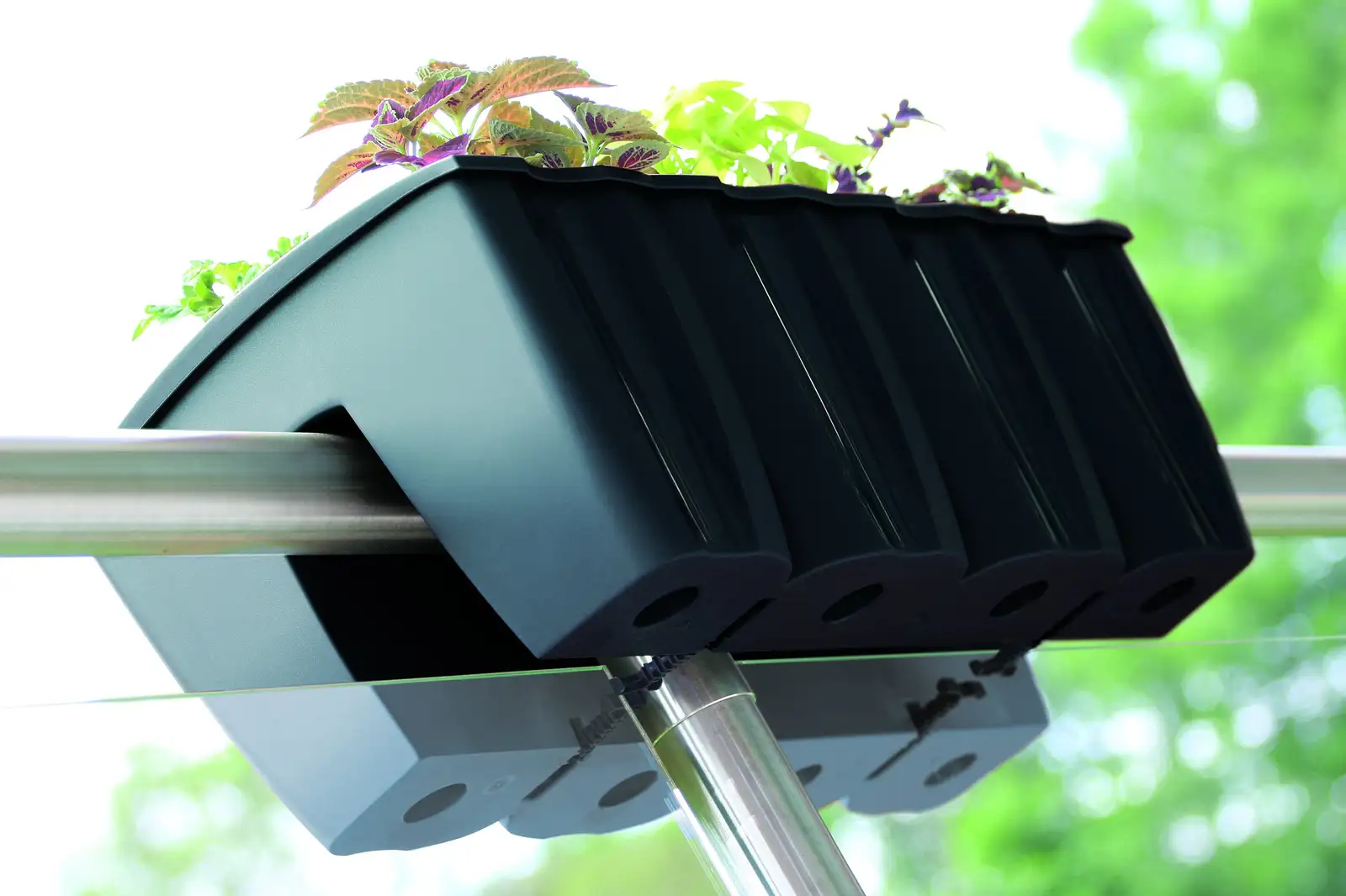 Doniczka na balustradę CROWN DCRO240 | Antracyt — 2