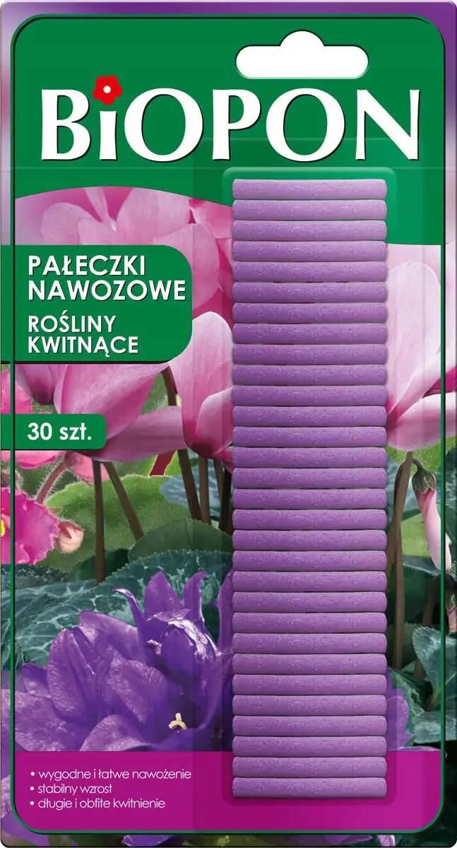 BIOPON Pałeczki nawozowe do roślin kwitnących 30szt.