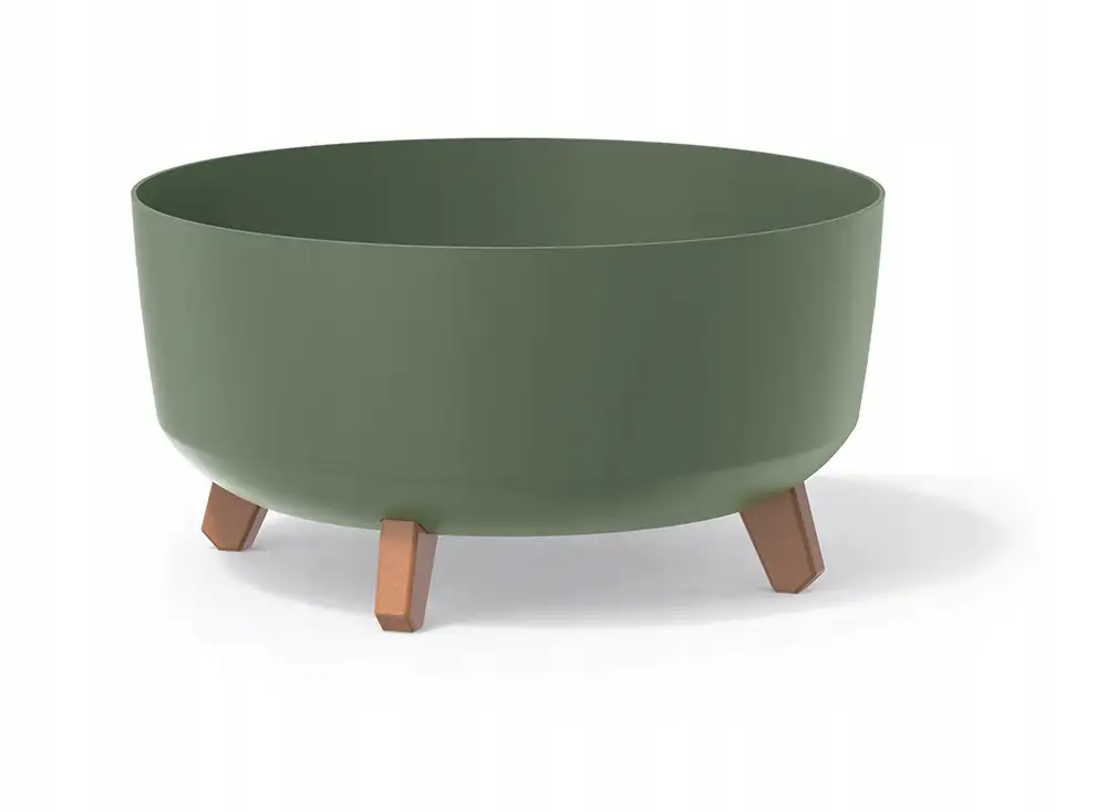 Doniczka na nóżkach GRACIA LOW DGRL240L | Ziemisty zielony — 4