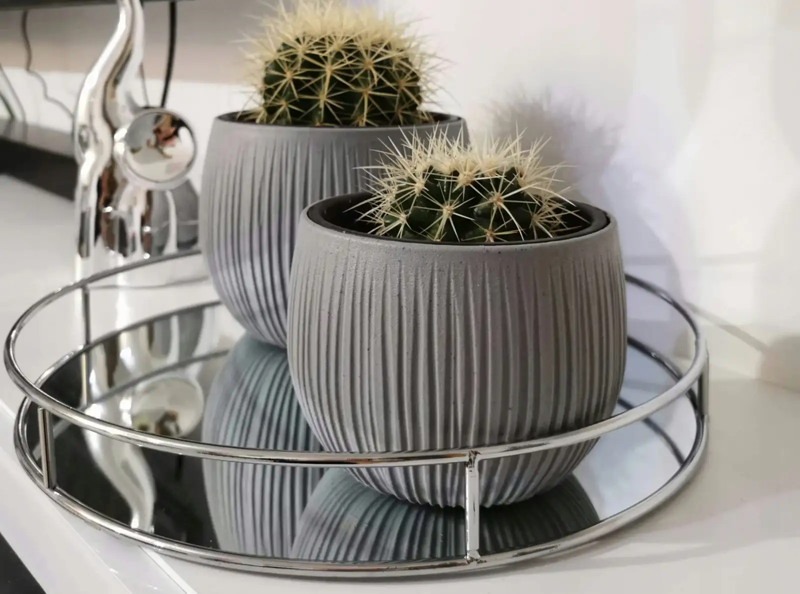 Doniczka kula Beton Bowl DKB240 z wkładem | Beton — 11