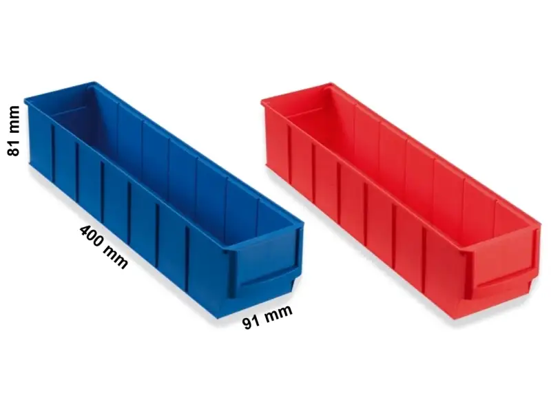 Pojemnik regałowy ShelfBox 400 S | Czerwony — 12